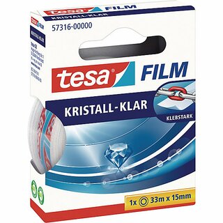 Klebefilm Tesa tesafilm 57316 kristallklar 15mm x 33m