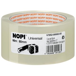 NOPI Packband Universal 57952, 50 mm x 66 m, farblos, transparent