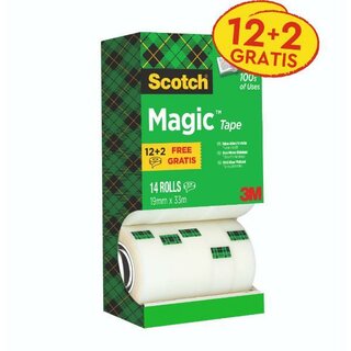 Klebefilm Scotch Magic 8R14TPR, 19 mm x 33 m, matt, 14 Rollen