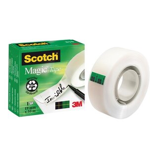 Klebefilm Scotch Magic M8101233, 12 mm x 33 m, matt, 1 Rolle Klebefilm