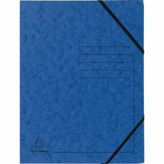 Eckspanner Exacompta 11286473, A4 Karton, Fassungsvermgen 200 Blatt, blau, 5 St