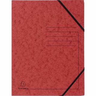 Eckspanner Exacompta 11286481, A4 Karton, Fassungsvermgen 200 Blatt, rot, 5 St