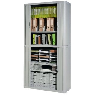 Rollladenschrank Paperflow, Mae: 204,3 x 110 x 41,5cm, grau