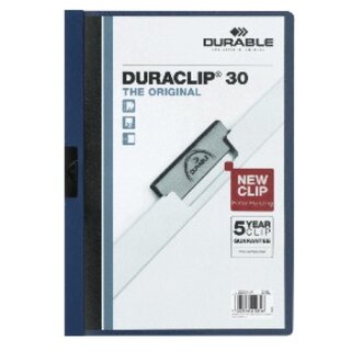 Klemmmappe Durable Duraclip 2200, A4, Fassungsvermögen:...