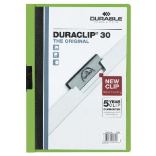 Klemmmappe Durable Duraclip 2200, A4, Fassungsvermögen:...