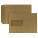 Versandtaschen C5 162x229mm mit Fenster SK 90g braun 500St