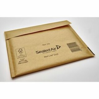 Luftpolstertaschen Mail Lite CD-ROM Innenmae: 160x180mm goldgelb 5St