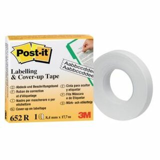 Korrekturband Post-it 652R, 8,4 mm x 17,7 m, wei, 1 Rolle