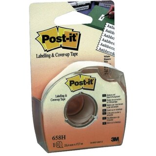 Korrekturband Post-it 658H, 25,4 mm x 17,7 m, wei, 1 Rolle im Handspender