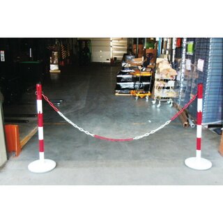 Kettenständerset Viso POT1RKIT, Metall, rot/weiß