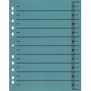 Trennblatt, Kraftkarton (RC), 1-10, Eurolochung, A4, blau