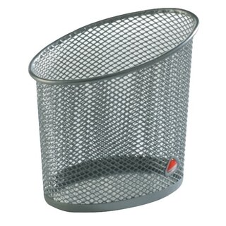 Stifteköcher Alba Mesh, Maße: 120 x 73 x 103 mm, silber
