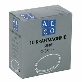 Haftmagnet Alco 6848, Durchmesser: 38mm, wei