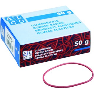 Gummiringe Alco 736, Durchmesser: 85mm, rot, 10 x 50g