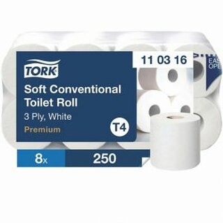 Toilettenpapier Tork 110316 Premium extra weich, 3-lagig, 250 Blatt, wei, 8 St