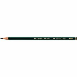 Bleistift Faber-Castell 119004 9000, 4B, grn lackierter Schaft