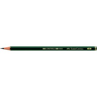 Bleistift Faber-Castell 119004 9000, 4B, grün lackierter...