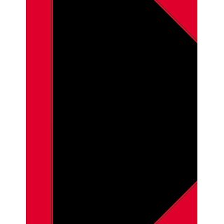 Geschftsbuch China, kariert, A7, Einband: schwarz/rot, 96 Blatt