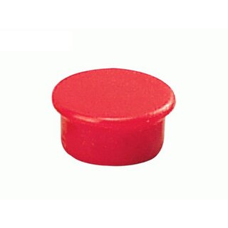 Magnet, rund, : 13 mm, Haftkraft: 100 g, rot