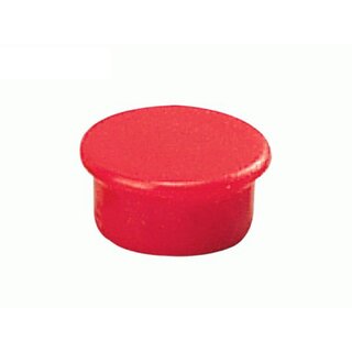 Magnet, rund, Ø: 13 mm, Haftkraft: 100 g, rot