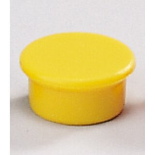 Magnet, rund, Ø: 13 mm, Haftkraft: 100 g, gelb