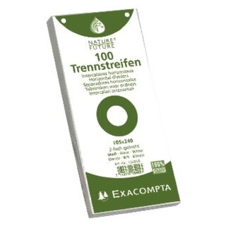 Trennstreifen 24 x 10,5cm, recycling-weiß, 100 Stück