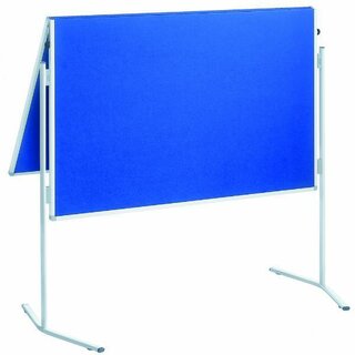 Moderationswand Franken ECO-UMTFG03R, Mae: 150 x 120cm, Filz, mit Rollen, blau