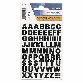 Buchstaben-Etiketten Herma 4158, A-Z, Schrifthhe: 10mm, schwarz, 10 Stck