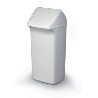 Abfalleimer DURABIN FLIP 40, 40 l, 366 x 320 x 747 mm, weiß