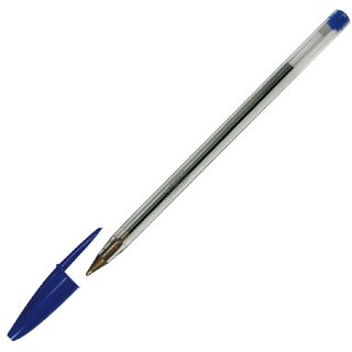 Kugelschreiber BIC Cristal Original, Kappe, Strichstrke 0,4mm, blau