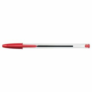 Kugelschreiber BIC Cristal Original, Kappe, Strichstärke 0,4mm, rot