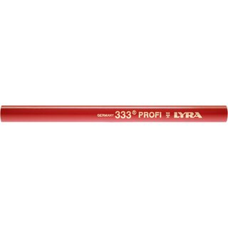Lyra Zimmermannsstift 33/24, ovale Form, poliert, Lnge: 24 cm, rot