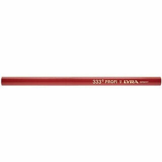 Lyra Zimmermannsstift 33/24, ovale Form, poliert, Lnge: 24 cm, rot