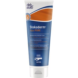 Hautcreme STOKODERM Aqua PURE, Tube, 12 x 100 ml, parfmfrei, wei