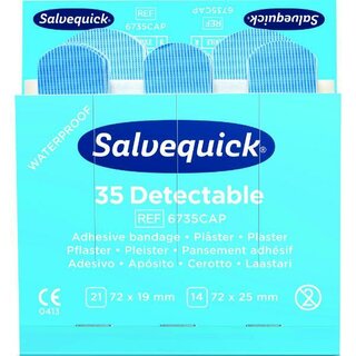 Pflasterstrips Salvequick 6735, detectable, Maße: 72x19...