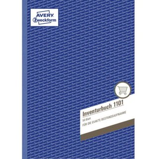 Inventurbuch, A4h, wei, Einband: blau, 50Bl.