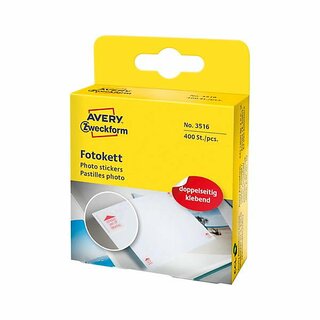 Fotoeckenspender Avery Zweckform 3516, 12x12mm, 10 Rollen x 400 Stck