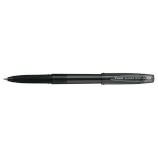 Kugelschreiber Pilot BPS-GG-M-B Super Grip, Strichstrke: 0,4mm, schwarz