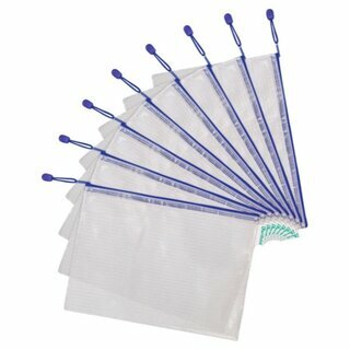 PVC Tasche Tarifold 509001, mit Zipper, A4, blau, 8 Stück