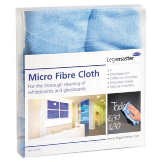 Microfasertuch Legamaster 121700, 40 x 40cm, alle Oberflchen, blau, 2Stck