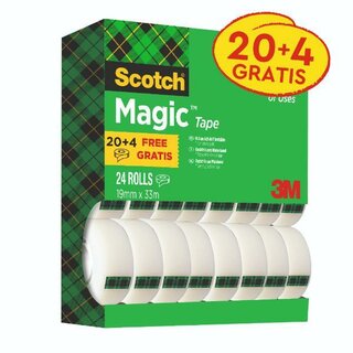 Klebefilm Scotch Magic, 19mmx25m, 24 Stck