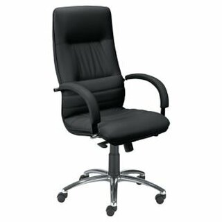 Management Sessel Optimum, hohe Rckenlehnen, Echtleder, schwarz