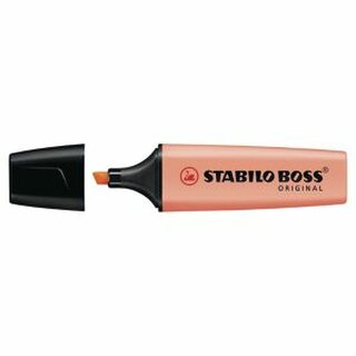Textmarker Stabilo Boss Pastell, Strichstrke: 2-5 mm, Keilspitze, orange