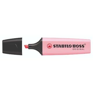 Textmarker Stabilo Boss Pastell, Strichstrke: 2-5 mm, Keilspitze, pink