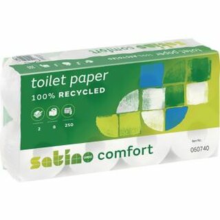 Toilettenpapier Wepa, 2-lagig, wei, 8 Stck