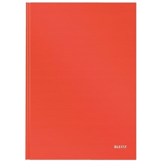 Notizbuch Leitz 4664 Solid, A4, kariert, glnzend laminiert, 80 Bl, rot