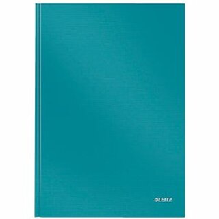 Notizbuch Leitz 4664 Solid, A4, kariert, glnzend laminiert, 80 Bl, blau