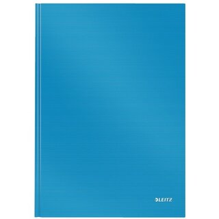 Notizbuch Leitz 4664 Solid, A4, kariert, glnzend laminiert, 80 Bl, blau