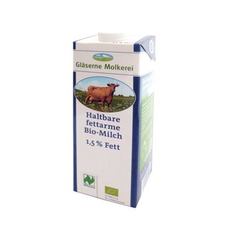 H-Milch, Bio, Fettgehalt: 1,5%, 1 Liter