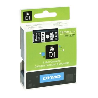 Schriftband Dymo D1 45811, Breite: 19mm, weiß auf schwarz